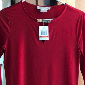 Michael Kors Red Petite Top